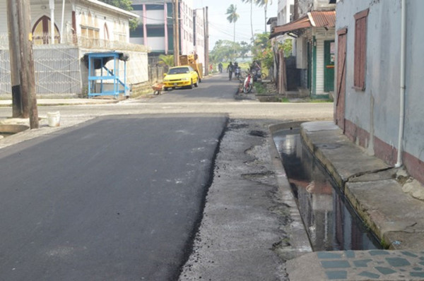 A paved section of King Edward Street, Albouystown which is undergoing rehabilitation, GINA reported yesterday. 