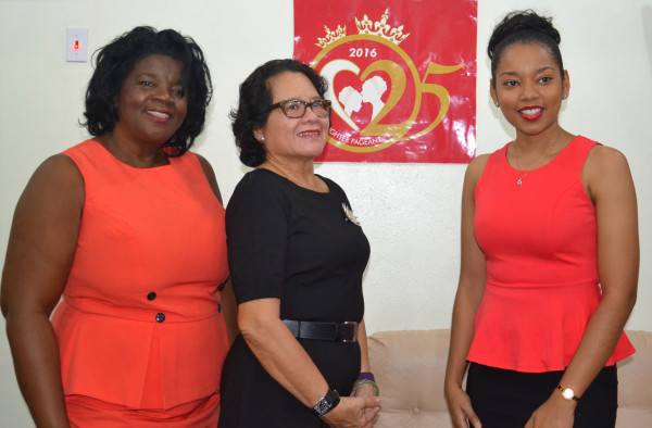 First Lady, Sandra Granger (centre) has accepted the invitation to become patron of the Mother and Daughter Pageant by organisers Ingrid Fung (left) and her daughter, Dr. Sulan Fung, during a courtesy call they paid on her this morning at her State House office, a release from the Ministry of the Presidency said.