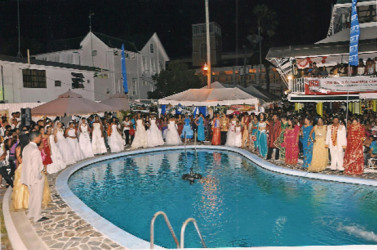 Weddings Expo: Models assemble at the Roraima Duke Lodge poolside for a  photo shoot.