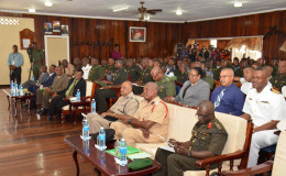 A section of the audience at the opening of the Guyana Defence Force’s Annual Officers’ Conference. (Ministry of the Presidency photo)

