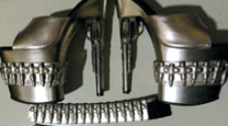 The gun-shaped heels seized by TSA officials