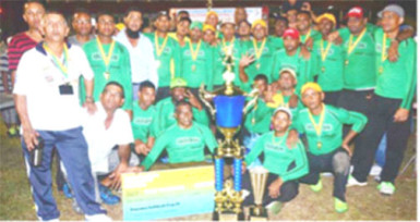 FLASHBACK! GFSCA Wolf’s Warriors softball team, winners of the Open category of “Guyana Softball Cup 4” which was played in Guyana November 2nd 2014. 