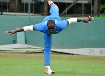 BALANCING ACT: Carlos Brathwaite says his focus is on the World Cup now and not IPL.  