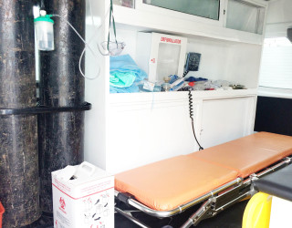 Inside one of the ambulances (Ministry of Public Health photo)