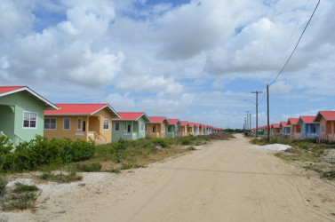 The turn-key houses at Perseverance, East Bank Demerara (GINA photo) 