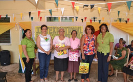 Second from right- Wanita Phillips, Esther Campbell and Gertrude Willford are three of the women who were honoured in Moruca (GINA photo)