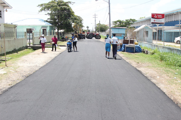 Woolford Avenue being resurfaced today