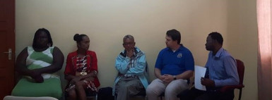 During the discussion segment of the Brunch Talk held yesterday in observance of International Transgender Day of Visibility. (From left: Quincy “Gulliver” McEwan, David Bissoon, known as “Twinkle,” Karen de Souza of Red Thread, James Bjorkman of the US Embassy and Joel Simpson of SASOD. 