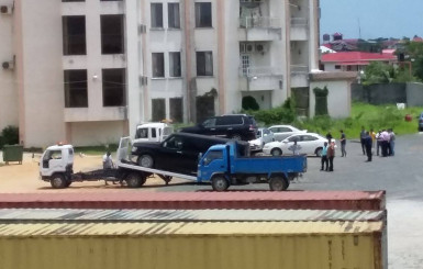 The vehicle being removed yesterday by the GRA
