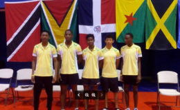 The Guyana junior boys’ team which made history by qualifying for the Pan Am games in Canada in June.