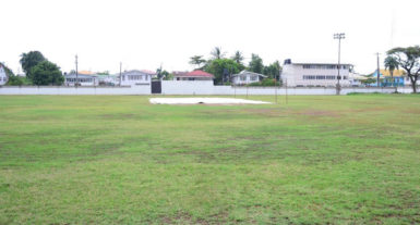 Rain washed out play between the U17 Select and Essequibo at the Demerara Cricket Club ground.