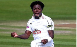 Fast bowler Fidel Edwards … facing a long injury layoff after breaking ankle.