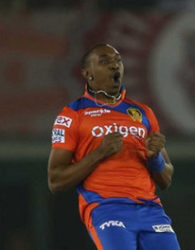 All-rounder Dwayne Bravo grabbed two wickets but failed with the bat.  