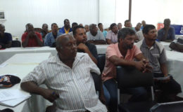 Some of the farmers at the meeting