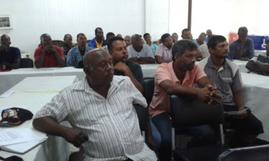 Some of the farmers at the meeting 