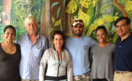 From left are Dr Raquel Thomas-Caesar, Ken Rodney, Erika Morales, Adit Sharma, Vanessa Benn and Manuel Juandiego (Mexico Embassy photo)

