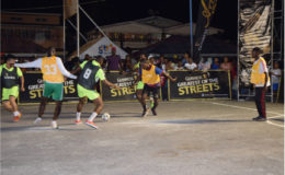Action between Team Magics and Attackers in the Guinness of the Streets Linden edition at the Mackenzie Market Tarmac Friday.