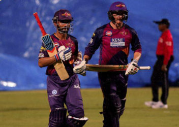 Ajinkya Rahane and George Bailey walk off after their team’s victory. (Photo IPL website) 