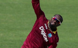 Off-spinner Ashley Nurse … claimed three wickets for West Indies. 