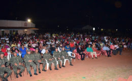 A section of the gathering at the Lethem Independence flag raising ceremony (GINA photo)
