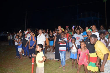 Residents of Mahdia watching fireworks (GINA photo)