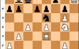Nigel Short vs Joel Benjamin, London, 1977.
White to play and win
White played: Rh7+ Kxh7 Qe7+