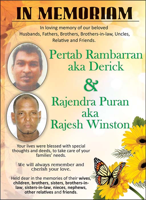 Pertab Rambarran aka Derick, and Rajendra Puran aka Rajesh Winston