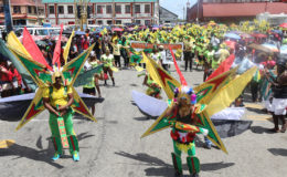 This band titled ‘The energy of Independence’ was one of the large bands in the Jubilee float parade. The Guyana Amazon Warriors band which was designed by Jermain Broomes had over 500 persons. Its sections depicted the glories of past Guyanese cricketers such as Carl Hooper and the newly crowned under 19 West Indian Champions in the Cricket World Cup.