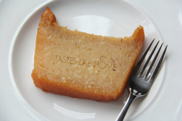  A slice of no-grate Cassava Pone (Photo by Cynthia Nelson)