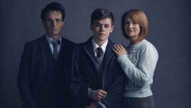 Jamie Parker (Harry), Sam Clemmett (Albus) and Poppy Miller (Ginny Potter) 