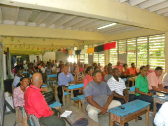 The vendors at the meeting (Ministry of Public Infrastructure photo)