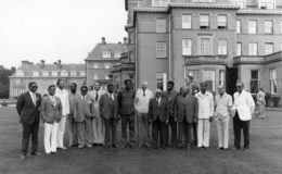 UK Prime Minister James Callaghan and Commonwealth leaders at the Gleneagles Hotel in Scotland in 1977 (Commonwealth photo)
