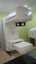 The radiation therapy machine at the Cancer Institute of Guyana 