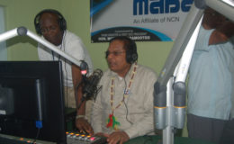 Prime Minister Moses Nagamootoo took a seat in the broadcaster’s chair on Saturday as he commissioned Radio Mabaruma. 