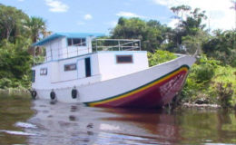 The boat that Regional Chairman Renis Morian said never worked on the Berbice River at Sand Hill
