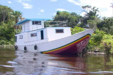 The boat that Regional Chairman Renis Morian said never worked on the Berbice River at Sand Hill 