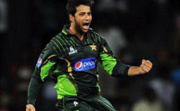 Pakistani left-arm spinner Imad Wasim. 