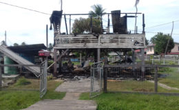 The destroyed Nigg house