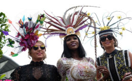 Lystra Adams and friends at the Royal Ascot
