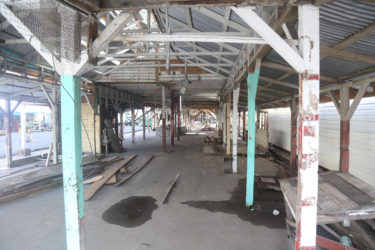  Works ongoing at the market. 