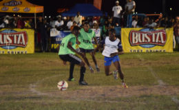 Flashback-Part of the earlier action between Albouystown and Tucville in the Ministry of Health/Petra Organization Soft Shoe Championship at the Santos Training Area in the Square of the Revolution