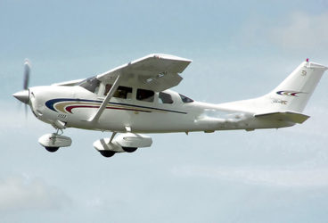 A Cessna 206 – the model of the planes flown out of Eugene F Correia International Airport, at Ogle yesterday 