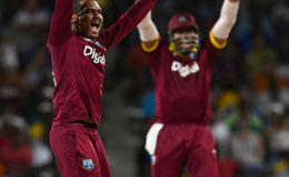 Off-spinner Sunil Narine (left) will be a key member of the West Indies attack.