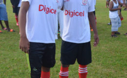 Kwakwani goal scorers form left to right Keith and Cassius Campbell