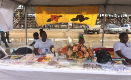 An Arts and craft booth from ‘A’ division of the Guyana Police Force on exhibition 