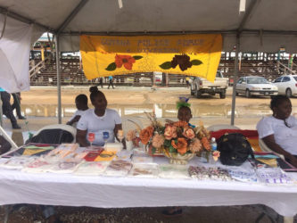 An Arts and craft booth from ‘A’ division of the Guyana Police Force on exhibition 