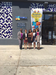 The Guyanese team visiting a Mexican community organisation. 