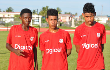 Stewartville scorers from left to right- Mark Powell, Shane Martin and Judah Albert.