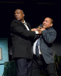 Henry Rodney (left) on stage with veteran actor and director Derek Gomes