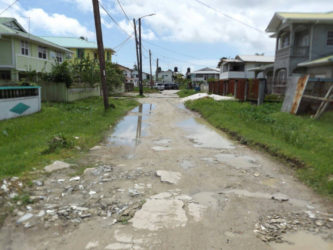 A street in the constituency that needs urgent repairs